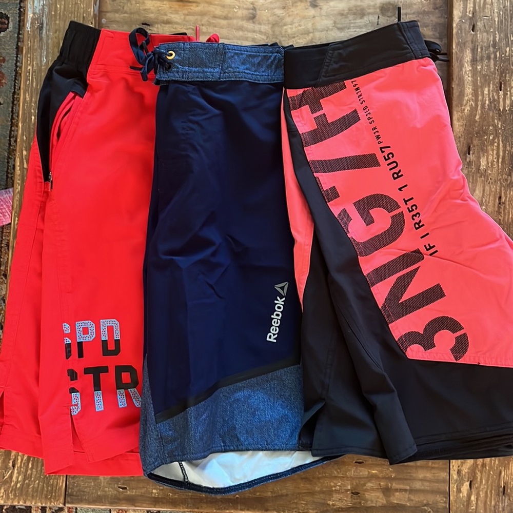 3 pairs Reebok CrossFit workout shorts